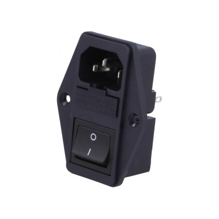 Conector de alimentare AC 10A 250V IEC 60320 | Electronic-mag.ro | Componente Electronice