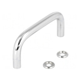 Manetă oțel cromat 43mm șurub M5 Ø10mm | Electronic-mag.ro | Componente Electronice