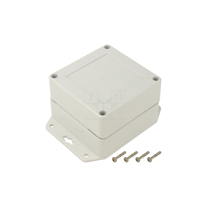 Carcasă universală ABS gri deschis 90x90x60mm | Electronic-mag.ro | Componente Electronice