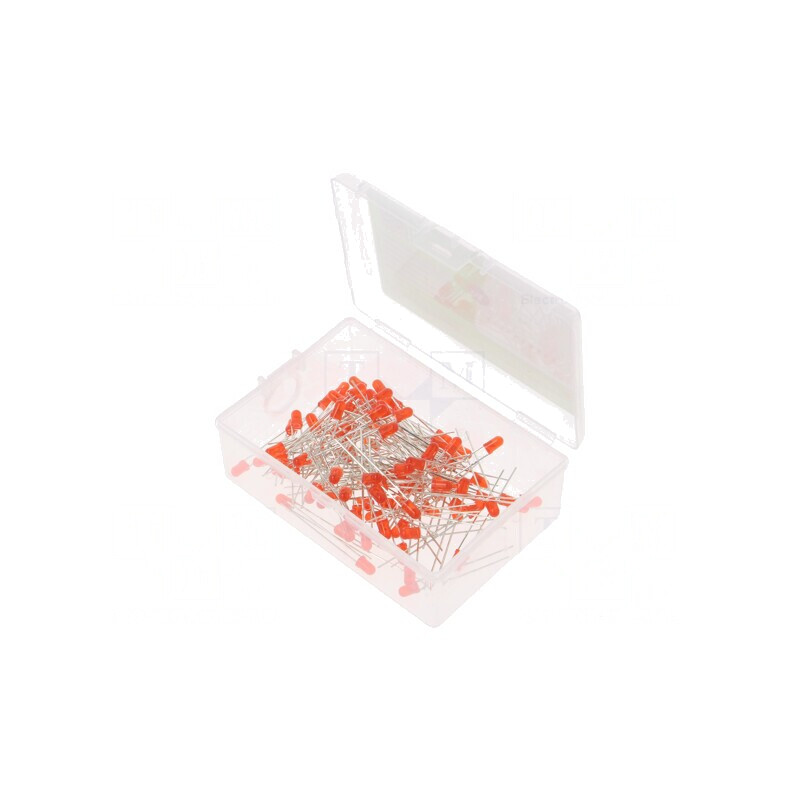 Set LED 3mm Roșii 100buc 1,8-2,4V 20mA Plastic | Electronic-mag.ro | Componente Electronice