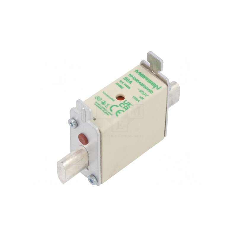 Siguranță NH000 80A 500VAC Ceramică Industrială | Electronic-mag.ro | Componente Electronice