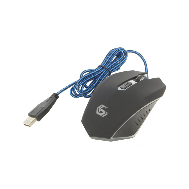 Mouse optic USB cu 6 butoane negru/albastru | Electronic-mag.ro | Componente Electronice