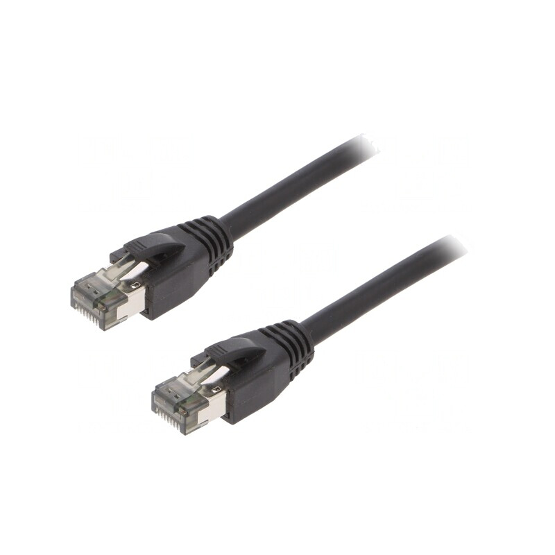 Cabluri Patch S/FTP Cat 8.1 Negru 3m 26AWG | Electronic-mag.ro | Componente Electronice