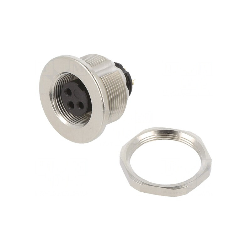 Conector M9 Mamă Aurit 125V IP67 3 PIN Drept | Electronic-mag.ro | Componente Electronice