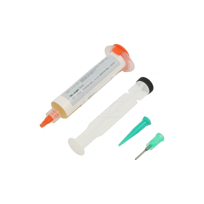 Gel Flux cu Colofoniu Halogenuri ROM1 Seringă 10ml Galbenă | Electronic-mag.ro | Componente Electronice