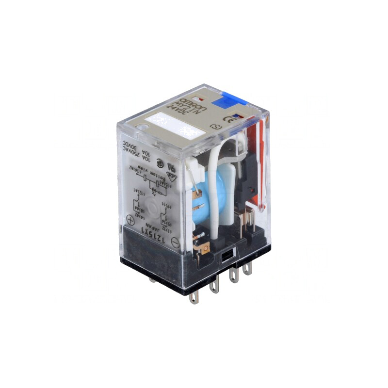 Releu Electromagnetic DPDT 24VDC 10A | Electronic-mag.ro | Componente Electronice