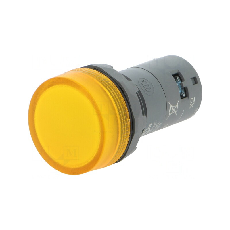 Lumină de control LED galbenă 22mm CL2 25-70°C | Electronic-mag.ro | Componente Electronice