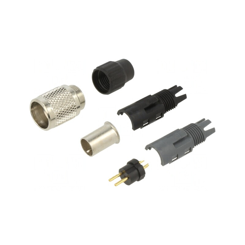 Conector M9 Mufă Tată Aurit 125V IP40 2 PIN Pe Cablu | Electronic-mag.ro | Componente Electronice