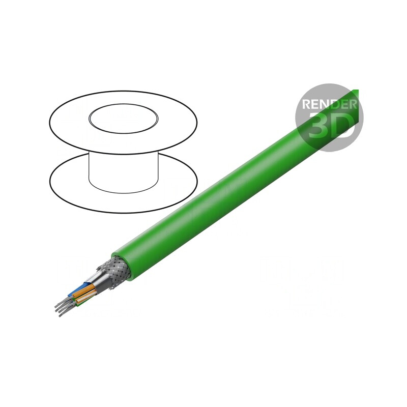 Cablu Ethernet ETHERLINE® HEAT 5e 24AWG Verde | Electronic-mag.ro | Componente Electronice