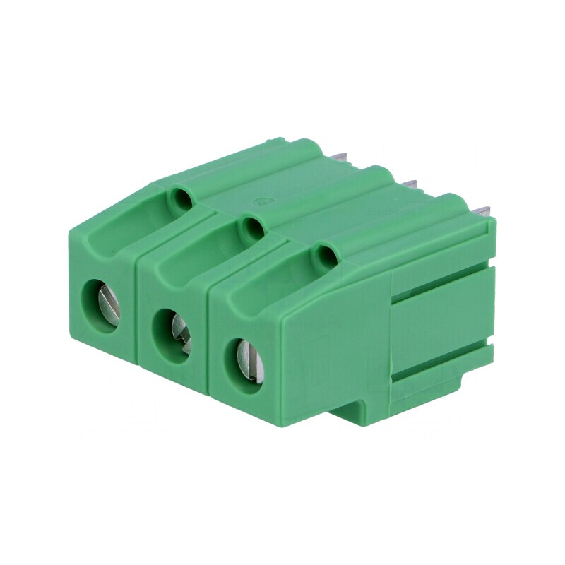 Regletă de Conexiuni PCB 90° 3 Piste 10,16mm | Electronic-mag.ro | Componente Electronice