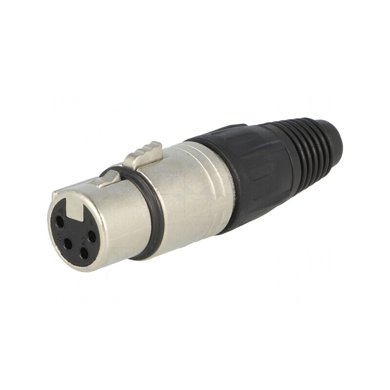 Mufă XLR Mamă 4 Pin pe Cablu 3.5-8mm | Electronic-mag.ro | Componente Electronice