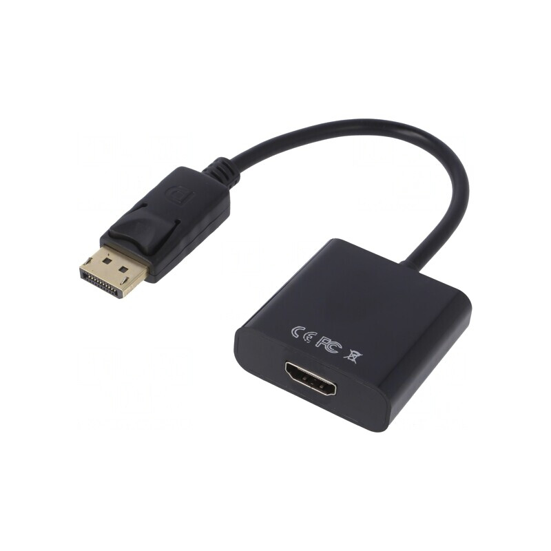 Adaptor DisplayPort la HDMI, 0.15m, Negru | Electronic-mag.ro | Componente Electronice