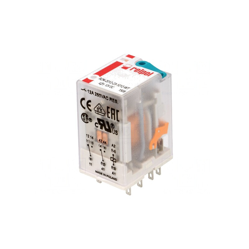 Releu electromagnetic 12VDC DPDT 24A | Electronic-mag.ro | Componente Electronice