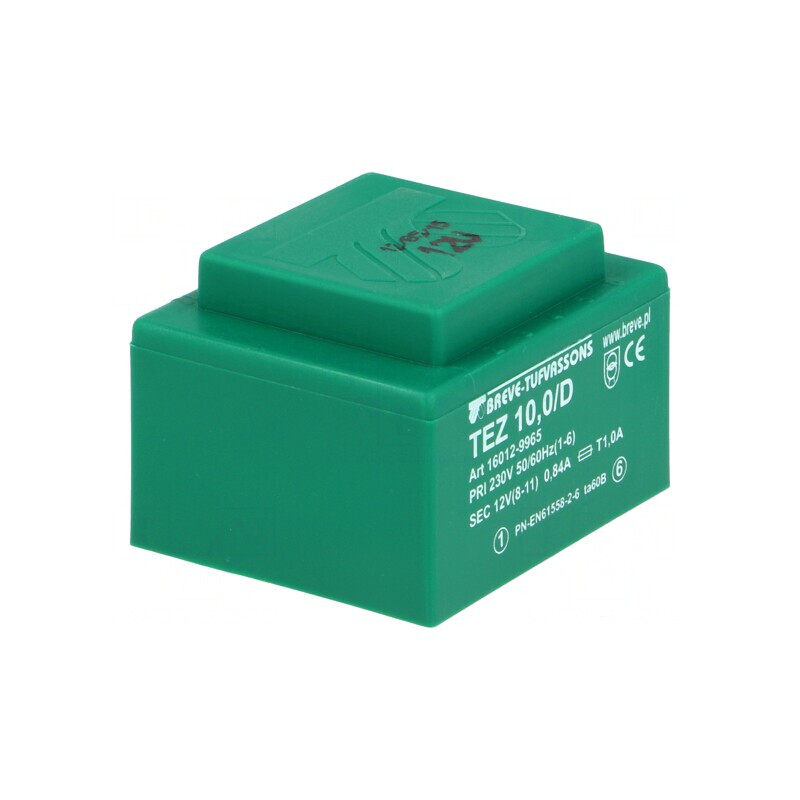 Transformator încapsulat 10VA 230V 12V PCB | Electronic-mag.ro | Componente Electronice
