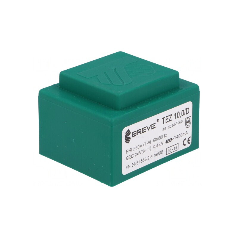 Transformator încapsulat 10VA 230VAC 24V PCB | Electronic-mag.ro | Componente Electronice