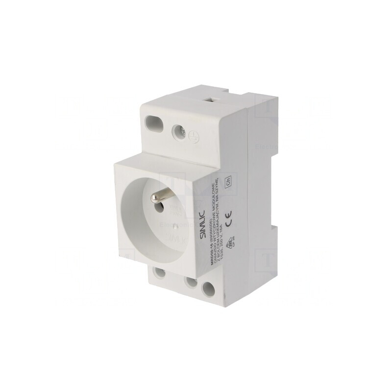 Conector Alimentare AC Mamă 250VAC 16A pentru Șină DIN | Electronic-mag.ro | Componente Electronice