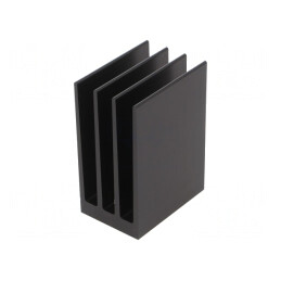 Radiator Extrudat cu Aripioare Negru 50x35x70mm | Electronic-mag.ro | Componente Electronice