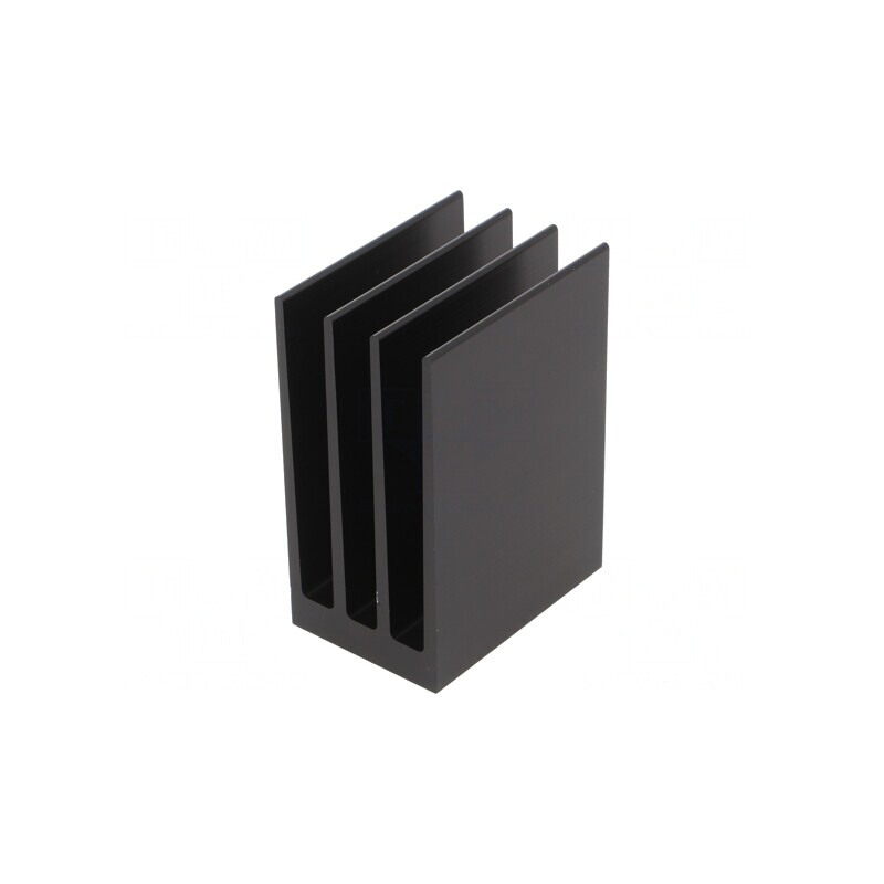 Radiator Extrudat cu Aripioare Negru 50x35x70mm | Electronic-mag.ro | Componente Electronice