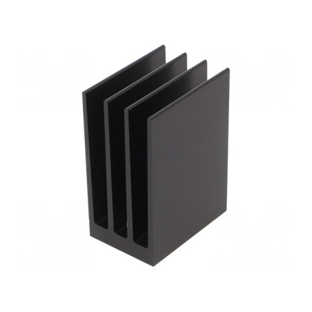 Radiator Extrudat cu Aripioare Negru 50x35x70mm | Electronic-mag.ro | Componente Electronice