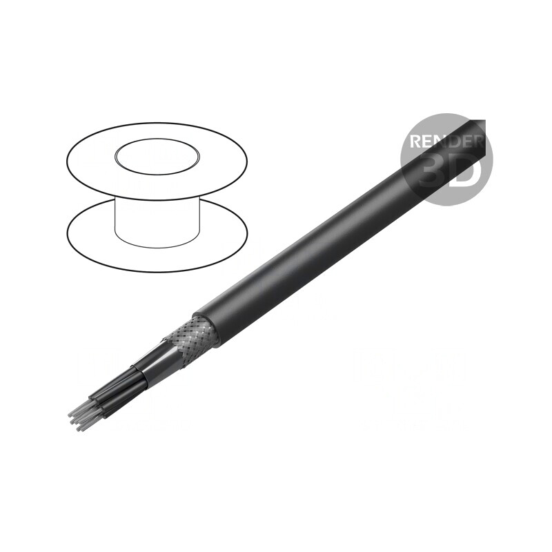 Cablu Electic HELUTHERM 145 MULTI 7x0,25mm2 Negru | Electronic-mag.ro | Componente Electronice