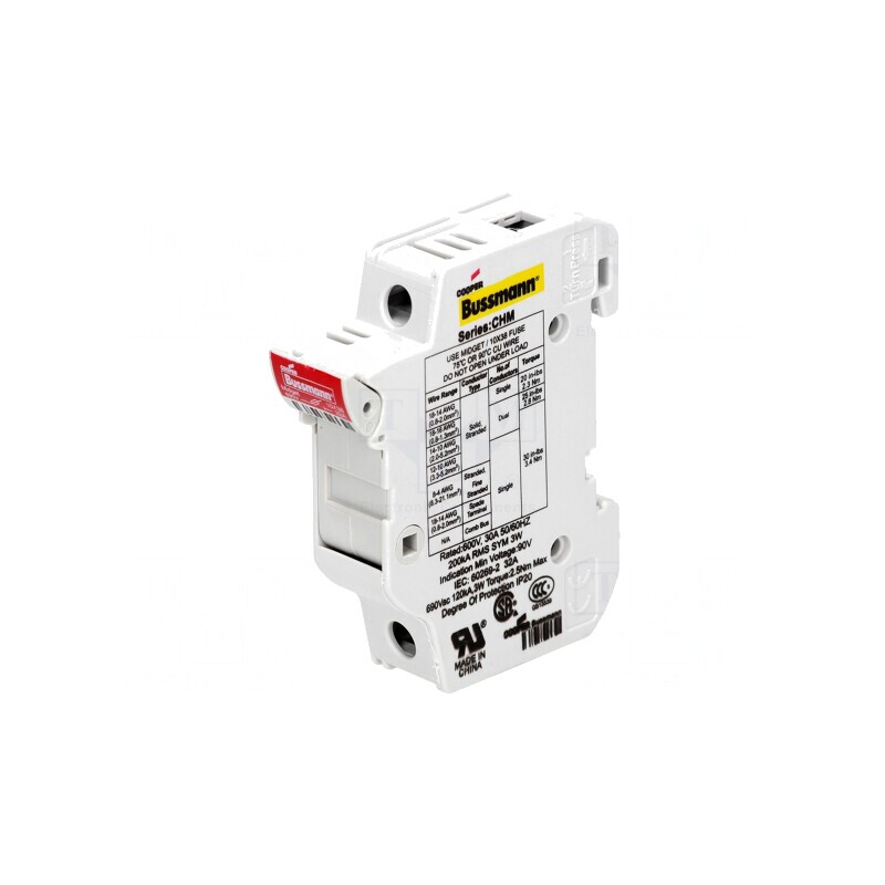 Clema siguranțe cilindrice 10,3x38mm pentru șină DIN 32A | Electronic-mag.ro | Componente Electronice