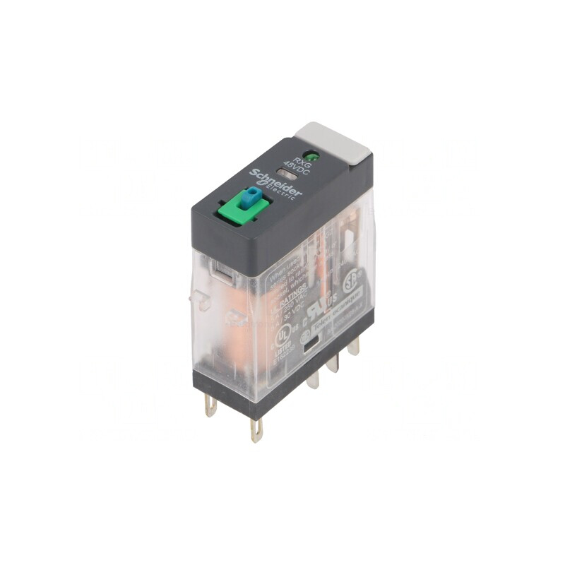 Releu Electromagnetic DPDT 48VDC 5A 250VAC cu Soclu | Electronic-mag.ro | Componente Electronice