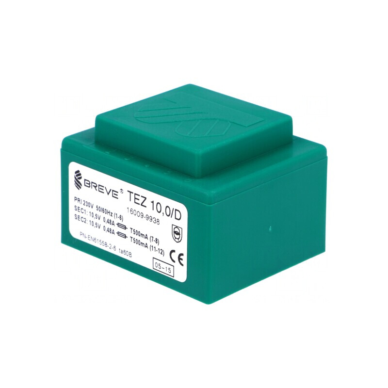 Transformator Încapsulat 10VA 230V 10,5V 476mA | Electronic-mag.ro | Componente Electronice