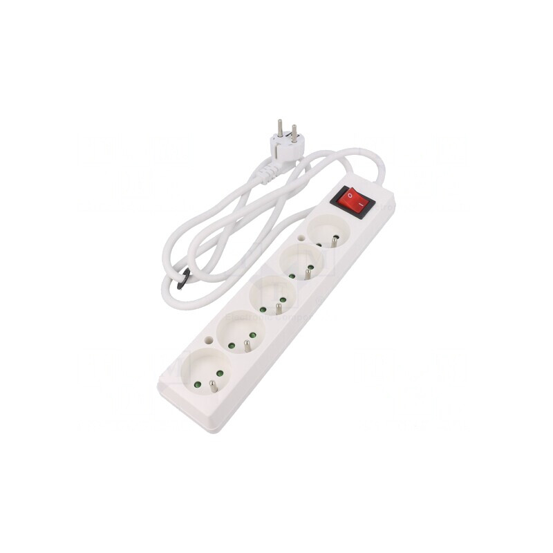 Prelungitor Alb 5 Prize 1,5m 16A | Electronic-mag.ro | Componente Electronice Prelungitor Alb 5 Prize 1,5m 16A | Electronic-mag.ro | Componente Electronice