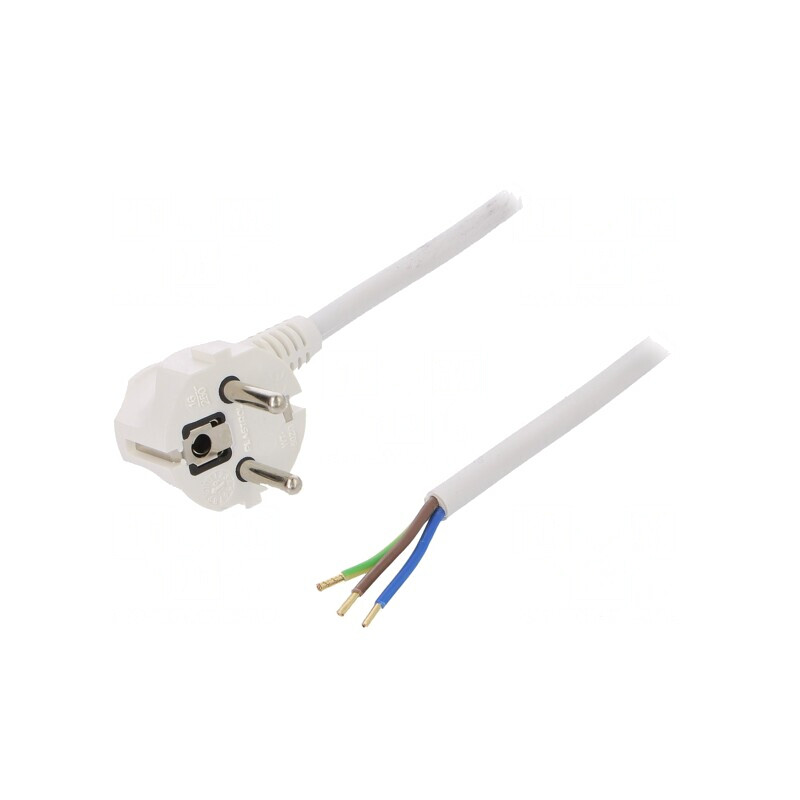 Cablu Electric Alb 3x1,5mm² 3m 16A 250V | Electronic-mag.ro | Componente Electronice Cablu Electric Alb 3x1,5mm² 3m 16A 250V | Electronic-mag.ro | Componente Electronice