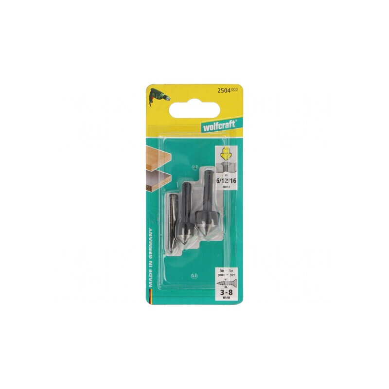 Set Burghie Adâncitor 6mm, 12mm, 16mm pentru Lemn, Metal, Plastic | Electronic-mag.ro | Componente Electronice