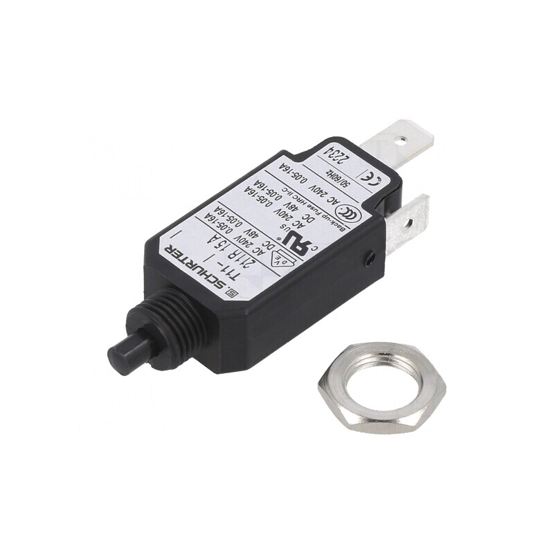 Întrerupător de Supracurent 240VAC 48VDC 15A SPST | Electronic-mag.ro | Componente Electronice