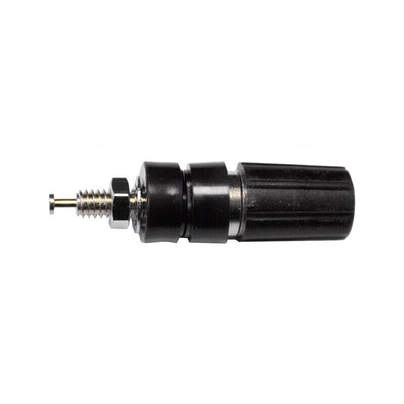 Soclu banană negru 4mm aurit 15A 2,5kV | Electronic-mag.ro | Componente Electronice