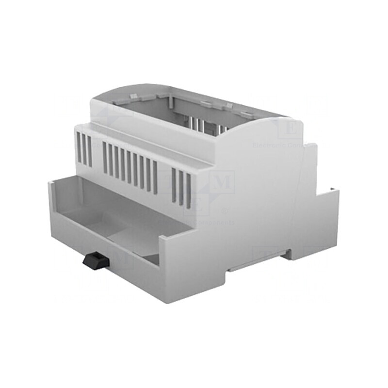 Carcasă pentru șină DIN, gri, 90x87,8x62 mm, model 5 | Electronic-mag.ro | Componente Electronice