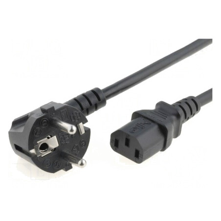 Cablu Alimentare 3x1mm2 Ştecăr unghiular IEC C13 PVC | Electronic-mag.ro | Componente Electronice