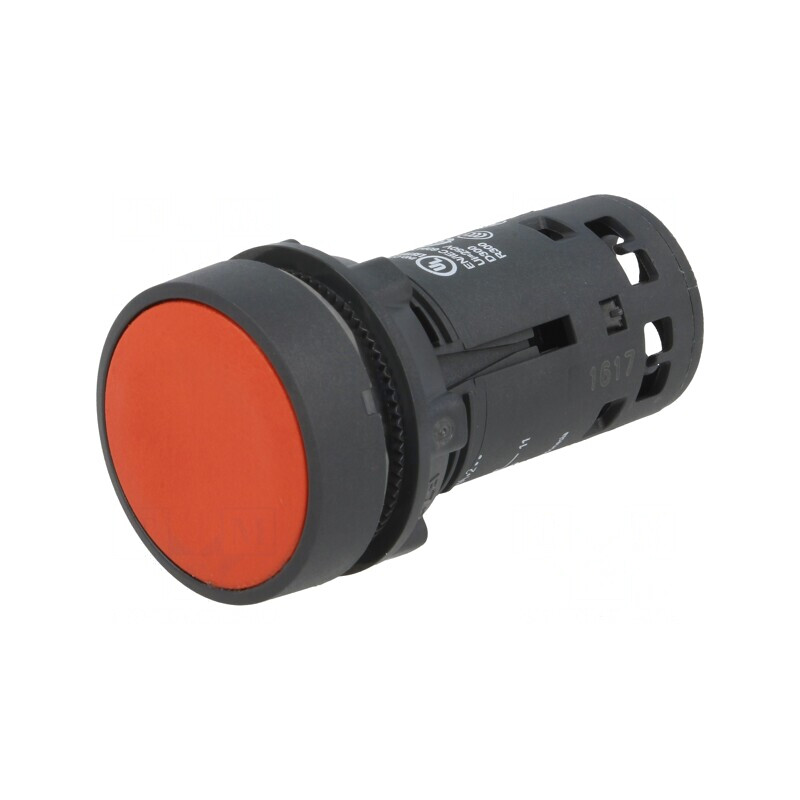 Comutator 22mm Apăsare 1 NC Roșie | Electronic-mag.ro | Componente Electronice