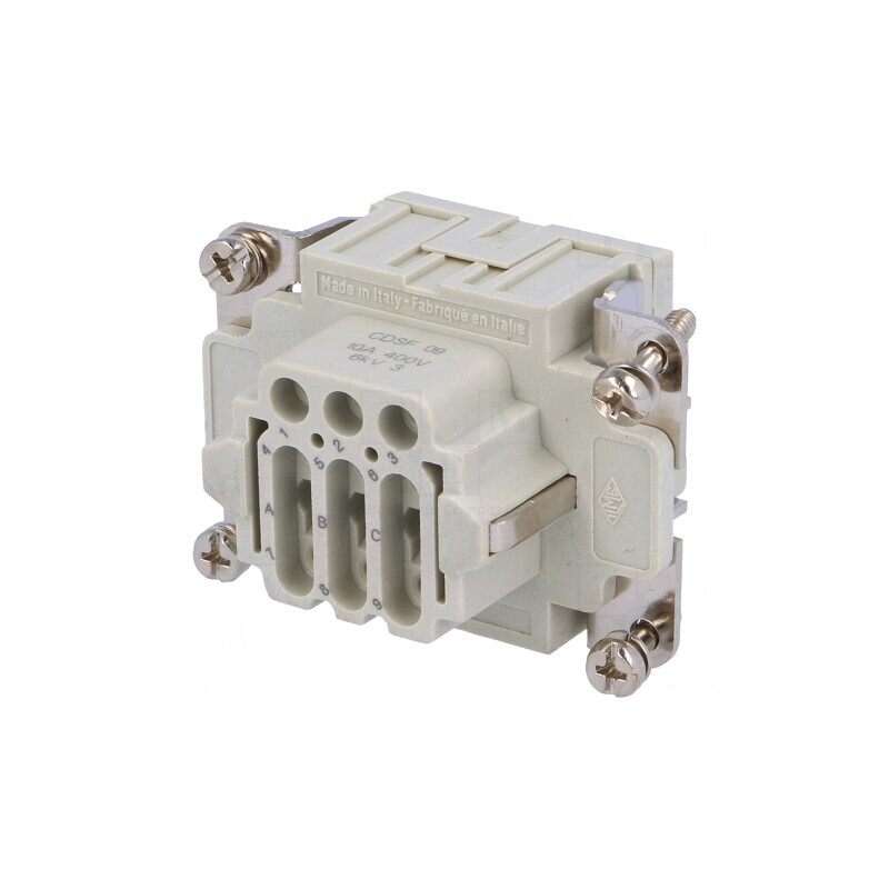 Conector HDC Mamă 9 Pini 400V 10A | Electronic-mag.ro | Componente Electronice