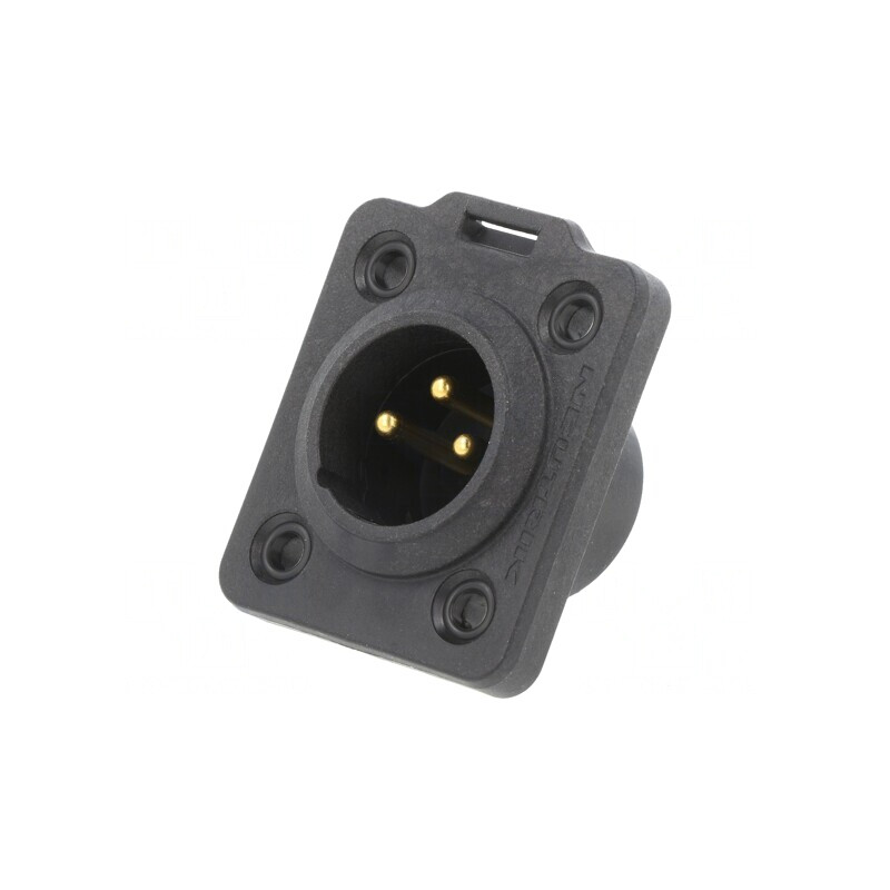Soclu XLR 3 Pin Lipire Negru 6A | Electronic-mag.ro | Componente Electronice