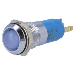 Lampă de Control LED Albastră 230V IP67 Ø14mm | Electronic-mag.ro | Componente Electronice
