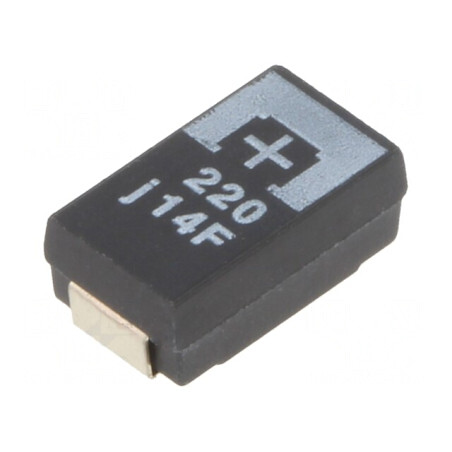 Condensator tantal-polimer 220uF 6,3V SMD | Electronic-mag.ro | Componente Electronice