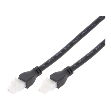 Cablu Mini-Fit Jr mamă 2 pini 0,5m PVC 18AWG 8A | Electronic-mag.ro | Componente Electronice