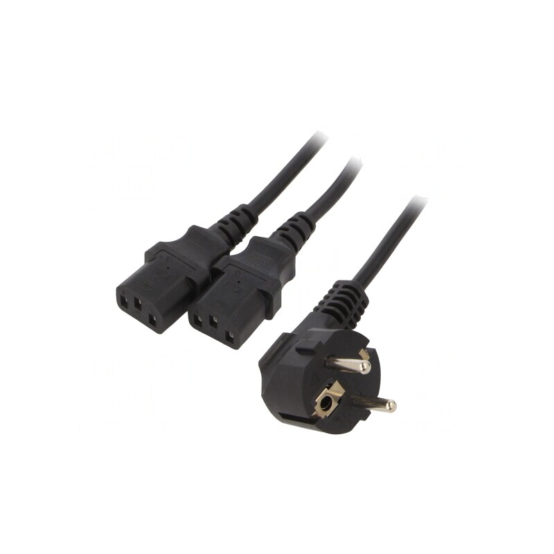 Cablu Prelungitor 3x1mm2 IEC C13 Dual | Electronic-mag.ro | Componente Electronice