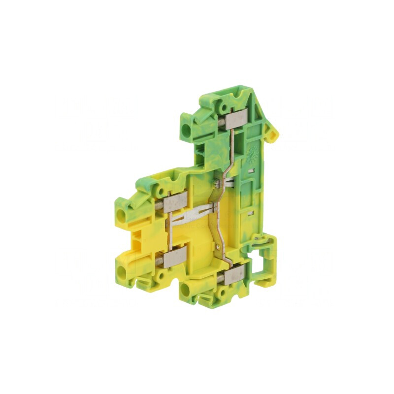 Conector de Șine 4 Borne Galben-Verde 0.14-4mm² | Electronic-mag.ro | Componente Electronice