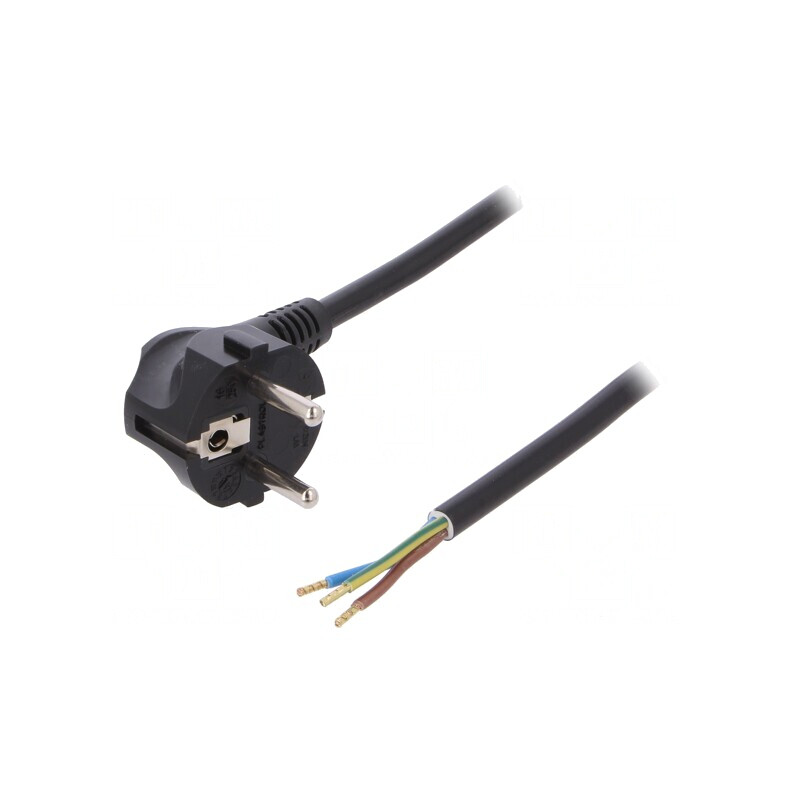Cablu Electric PVC 3x1,5mm² 3m Negru | Electronic-mag.ro | Componente Electronice