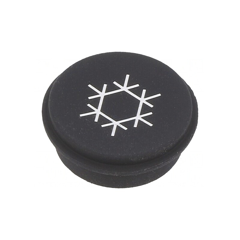 Tastă Rotundă Neagră Ø21mm | Electronic-mag.ro | Componente Electronice