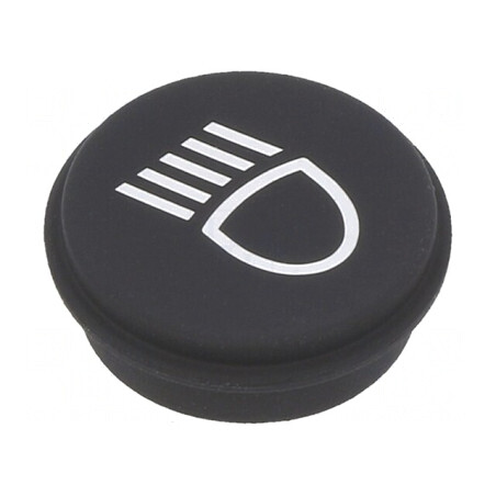 Tastă Rotundă Neagră Ø21mm | Electronic-mag.ro | Componente Electronice