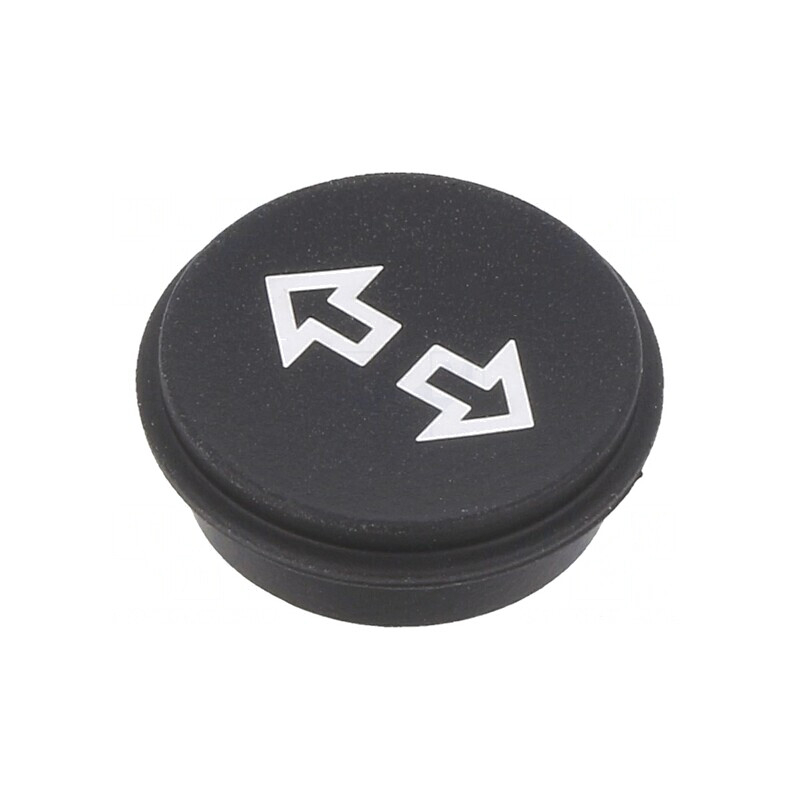 Tastă rotundă neagră Ø21mm | Electronic-mag.ro | Componente Electronice