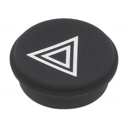 Tastă rotundă neagră Ø21mm | Electronic-mag.ro | Componente Electronice