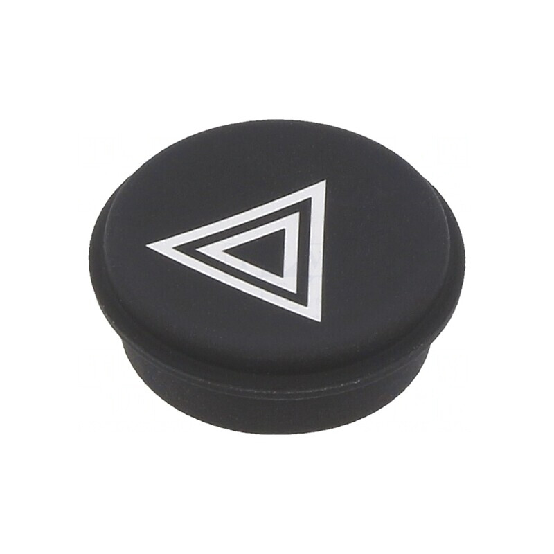 Tastă rotundă neagră Ø21mm | Electronic-mag.ro | Componente Electronice