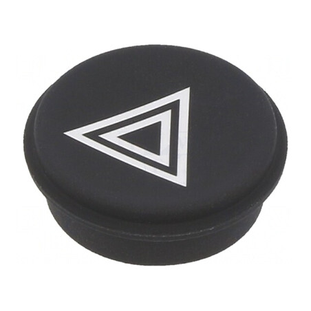 Tastă rotundă neagră Ø21mm | Electronic-mag.ro | Componente Electronice