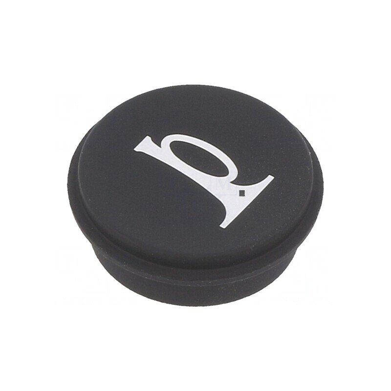 Tastă rotundă neagră Ø21mm | Electronic-mag.ro | Componente Electronice